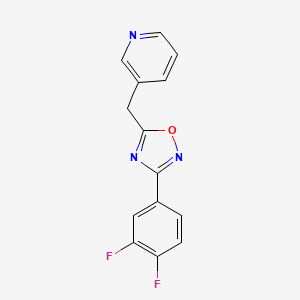 molecular formula C14H9F2N3O B4247746 3-{[3-(3,4-difluorophenyl)-1,2,4-oxadiazol-5-yl]methyl}pyridine trifluoroacetate 