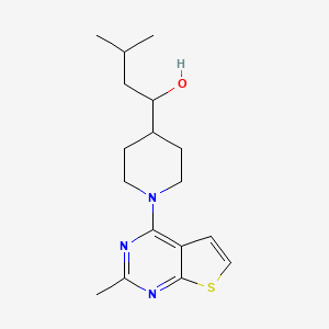 molecular formula C17H25N3OS B4247750 3-methyl-1-[1-(2-methylthieno[2,3-d]pyrimidin-4-yl)piperidin-4-yl]butan-1-ol 