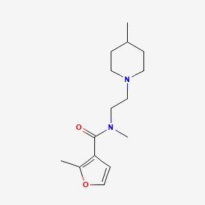 molecular formula C15H24N2O2 B4247769 N,2-dimethyl-N-[2-(4-methyl-1-piperidinyl)ethyl]-3-furamide trifluoroacetate 