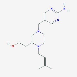 2-[4-[(2-amino-5-pyrimidinyl)methyl]-1-(3-methyl-2-buten-1-yl)-2-piperazinyl]ethanol