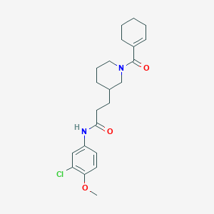 N-(3-chloro-4-methoxyphenyl)-3-[1-(1-cyclohexen-1-ylcarbonyl)-3-piperidinyl]propanamide