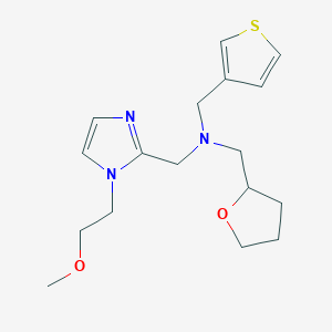 1-[1-(2-methoxyethyl)-1H-imidazol-2-yl]-N-(tetrahydrofuran-2-ylmethyl)-N-(3-thienylmethyl)methanamine