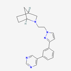 (1S*,4S*)-2-(2-{3-[3-(5-pyrimidinyl)phenyl]-1H-pyrazol-1-yl}ethyl)-2-azabicyclo[2.2.1]heptane