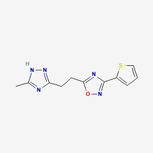 molecular formula C11H11N5OS B4247839 5-[2-(5-methyl-1H-1,2,4-triazol-3-yl)ethyl]-3-thiophen-2-yl-1,2,4-oxadiazole 