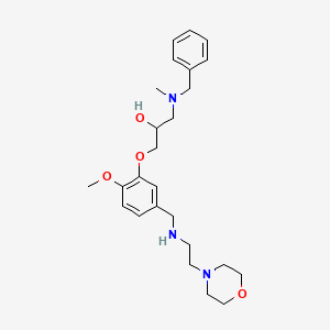 molecular formula C25H37N3O4 B4247843 1-[benzyl(methyl)amino]-3-[2-methoxy-5-({[2-(4-morpholinyl)ethyl]amino}methyl)phenoxy]-2-propanol 