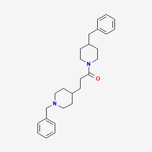 molecular formula C27H36N2O B4247880 3-(1-Benzylpiperidin-4-yl)-1-(4-benzylpiperidin-1-yl)propan-1-one 