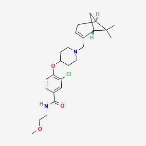 3-chloro-4-[(1-{[(1R,5S)-6,6-dimethylbicyclo[3.1.1]hept-2-en-2-yl]methyl}-4-piperidinyl)oxy]-N-(2-methoxyethyl)benzamide