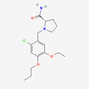 molecular formula C17H25ClN2O3 B4247887 (2S)-1-(2-chloro-5-ethoxy-4-propoxybenzyl)pyrrolidine-2-carboxamide 