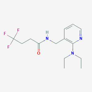 molecular formula C14H20F3N3O B4247947 N-{[2-(diethylamino)-3-pyridinyl]methyl}-4,4,4-trifluorobutanamide 