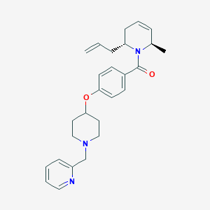 2-{[4-(4-{[(2R*,6R*)-2-allyl-6-methyl-3,6-dihydro-1(2H)-pyridinyl]carbonyl}phenoxy)-1-piperidinyl]methyl}pyridine