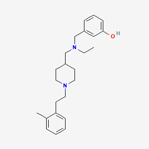 molecular formula C24H34N2O B4247960 3-{[ethyl({1-[2-(2-methylphenyl)ethyl]-4-piperidinyl}methyl)amino]methyl}phenol 