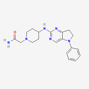 2-{4-[(5-phenyl-6,7-dihydro-5H-pyrrolo[3,2-d]pyrimidin-2-yl)amino]piperidin-1-yl}acetamide