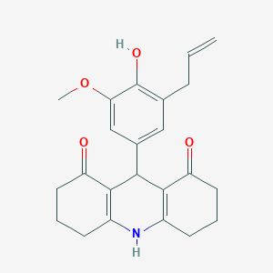 molecular formula C23H25NO4 B424798 9-(3-allyl-4-hydroxy-5-methoxyphenyl)-3,4,6,7,9,10-hexahydro-1,8(2H,5H)-acridinedione 