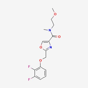 molecular formula C15H16F2N2O4 B4247990 2-[(2,3-difluorophenoxy)methyl]-N-(2-methoxyethyl)-N-methyl-1,3-oxazole-4-carboxamide 