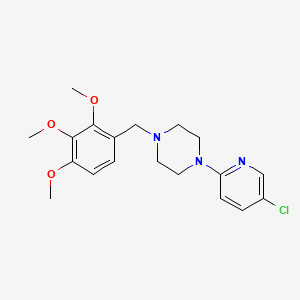 molecular formula C19H24ClN3O3 B4248020 1-(5-chloro-2-pyridinyl)-4-(2,3,4-trimethoxybenzyl)piperazine bis(trifluoroacetate) 