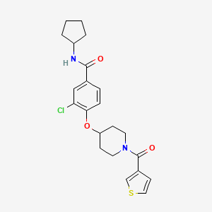 3-chloro-N-cyclopentyl-4-{[1-(3-thienylcarbonyl)-4-piperidinyl]oxy}benzamide