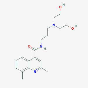 molecular formula C19H27N3O3 B4248039 N-{3-[bis(2-hydroxyethyl)amino]propyl}-2,8-dimethylquinoline-4-carboxamide 