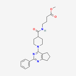 methyl 4-({[1-(2-phenyl-6,7-dihydro-5H-cyclopenta[d]pyrimidin-4-yl)-4-piperidinyl]carbonyl}amino)butanoate