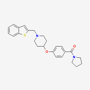 1-(1-benzothien-2-ylmethyl)-4-[4-(1-pyrrolidinylcarbonyl)phenoxy]piperidine