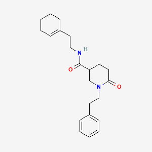 N-[2-(1-cyclohexen-1-yl)ethyl]-6-oxo-1-(2-phenylethyl)-3-piperidinecarboxamide