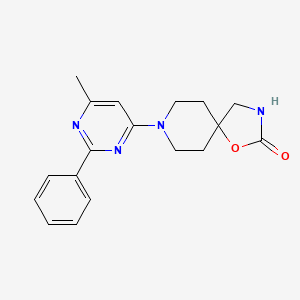 8-(6-methyl-2-phenylpyrimidin-4-yl)-1-oxa-3,8-diazaspiro[4.5]decan-2-one