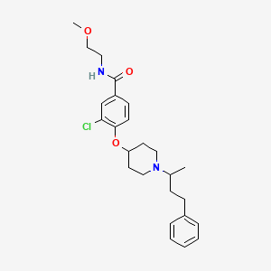 3-chloro-N-(2-methoxyethyl)-4-{[1-(1-methyl-3-phenylpropyl)-4-piperidinyl]oxy}benzamide