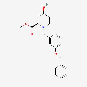 molecular formula C21H25NO4 B4248121 methyl (2R,4S)-4-hydroxy-1-[(3-phenylmethoxyphenyl)methyl]piperidine-2-carboxylate 