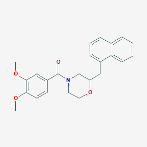 molecular formula C24H25NO4 B4248150 4-(3,4-dimethoxybenzoyl)-2-(1-naphthylmethyl)morpholine 