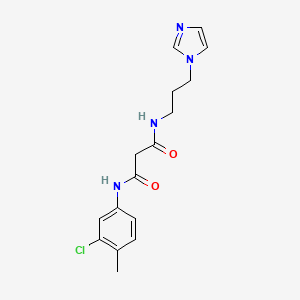 molecular formula C16H19ClN4O2 B4248157 N-(3-chloro-4-methylphenyl)-N'-[3-(1H-imidazol-1-yl)propyl]malonamide 