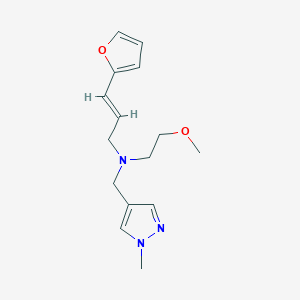 molecular formula C15H21N3O2 B4248162 (2E)-3-(2-furyl)-N-(2-methoxyethyl)-N-[(1-methyl-1H-pyrazol-4-yl)methyl]prop-2-en-1-amine 