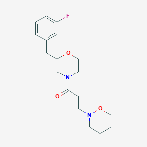 2-{3-[2-(3-fluorobenzyl)-4-morpholinyl]-3-oxopropyl}-1,2-oxazinane