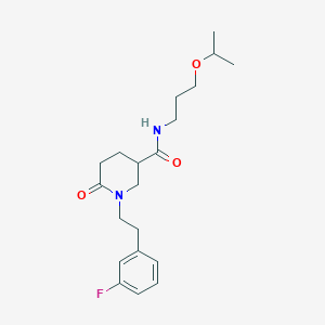 1-[2-(3-fluorophenyl)ethyl]-N-(3-isopropoxypropyl)-6-oxo-3-piperidinecarboxamide