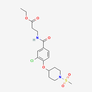 ethyl N-(3-chloro-4-{[1-(methylsulfonyl)-4-piperidinyl]oxy}benzoyl)-beta-alaninate