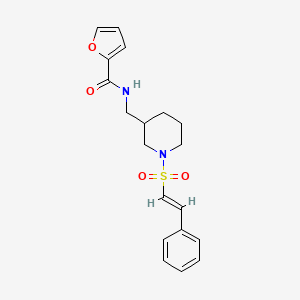 N-[(1-{[(E)-2-phenylvinyl]sulfonyl}-3-piperidinyl)methyl]-2-furamide