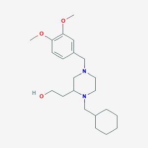 2-[1-(cyclohexylmethyl)-4-(3,4-dimethoxybenzyl)-2-piperazinyl]ethanol