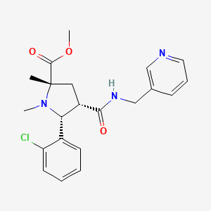 methyl (2S,4S,5R)-5-(2-chlorophenyl)-1,2-dimethyl-4-(pyridin-3-ylmethylcarbamoyl)pyrrolidine-2-carboxylate