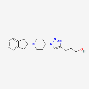 molecular formula C19H26N4O B4248302 3-[1-[1-(2,3-dihydro-1H-inden-2-yl)piperidin-4-yl]triazol-4-yl]propan-1-ol 