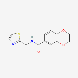 molecular formula C13H12N2O3S B4248314 N-(1,3-thiazol-2-ylmethyl)-2,3-dihydro-1,4-benzodioxine-6-carboxamide 