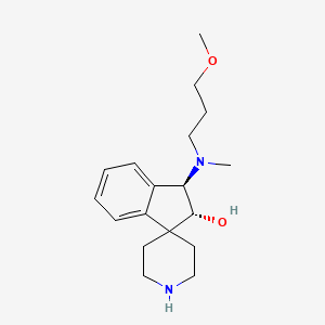 molecular formula C18H28N2O2 B4248320 rel-(2R,3R)-3-[(3-methoxypropyl)(methyl)amino]-2,3-dihydrospiro[indene-1,4'-piperidin]-2-ol bis(trifluoroacetate) (salt) 