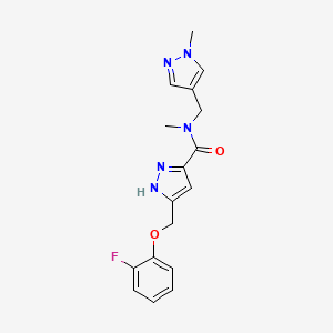 5-[(2-fluorophenoxy)methyl]-N-methyl-N-[(1-methylpyrazol-4-yl)methyl]-1H-pyrazole-3-carboxamide