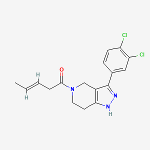 molecular formula C17H17Cl2N3O B4248328 (E)-1-[3-(3,4-dichlorophenyl)-1,4,6,7-tetrahydropyrazolo[4,3-c]pyridin-5-yl]pent-3-en-1-one 