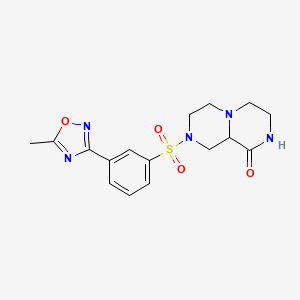 8-{[3-(5-methyl-1,2,4-oxadiazol-3-yl)phenyl]sulfonyl}hexahydro-2H-pyrazino[1,2-a]pyrazin-1(6H)-one