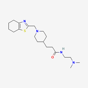 molecular formula C20H34N4OS B4248358 N-[2-(dimethylamino)ethyl]-3-[1-(4,5,6,7-tetrahydro-1,3-benzothiazol-2-ylmethyl)piperidin-4-yl]propanamide 