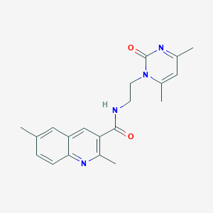 molecular formula C20H22N4O2 B4248388 N-[2-(4,6-dimethyl-2-oxopyrimidin-1(2H)-yl)ethyl]-2,6-dimethylquinoline-3-carboxamide 