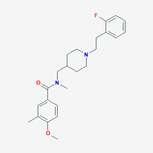 molecular formula C24H31FN2O2 B4248394 N-({1-[2-(2-fluorophenyl)ethyl]-4-piperidinyl}methyl)-4-methoxy-N,3-dimethylbenzamide 