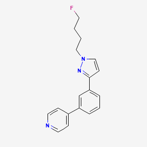 molecular formula C18H18FN3 B4248414 4-{3-[1-(4-fluorobutyl)-1H-pyrazol-3-yl]phenyl}pyridine 