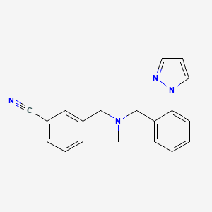 3-({methyl[2-(1H-pyrazol-1-yl)benzyl]amino}methyl)benzonitrile