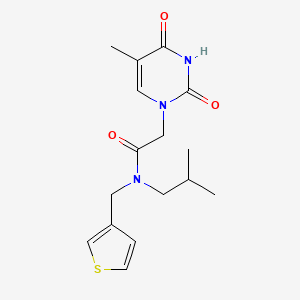 N-isobutyl-2-(5-methyl-2,4-dioxo-3,4-dihydropyrimidin-1(2H)-yl)-N-(3-thienylmethyl)acetamide