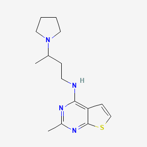 2-methyl-N-(3-pyrrolidin-1-ylbutyl)thieno[2,3-d]pyrimidin-4-amine