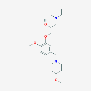 1-(diethylamino)-3-{2-methoxy-5-[(4-methoxy-1-piperidinyl)methyl]phenoxy}-2-propanol